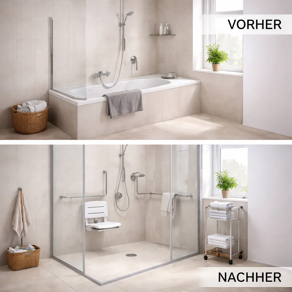 Wanne raus, Dusche rein