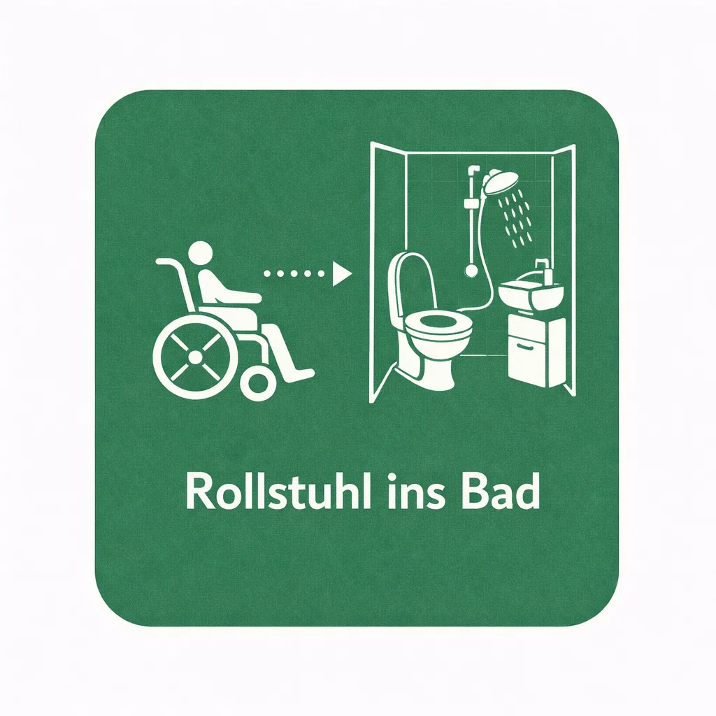Rollstuhl oder Gehhilfe