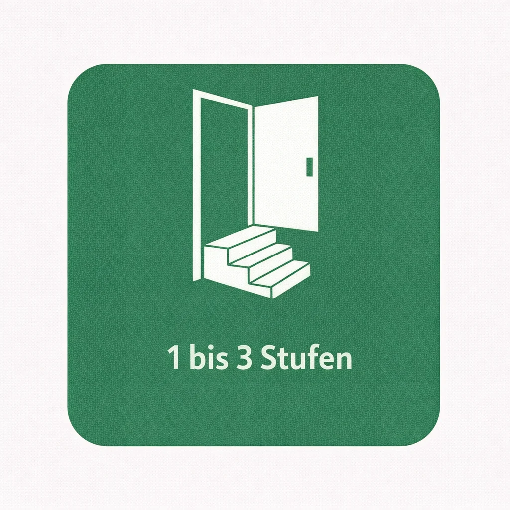 1 bis 3 Stufen