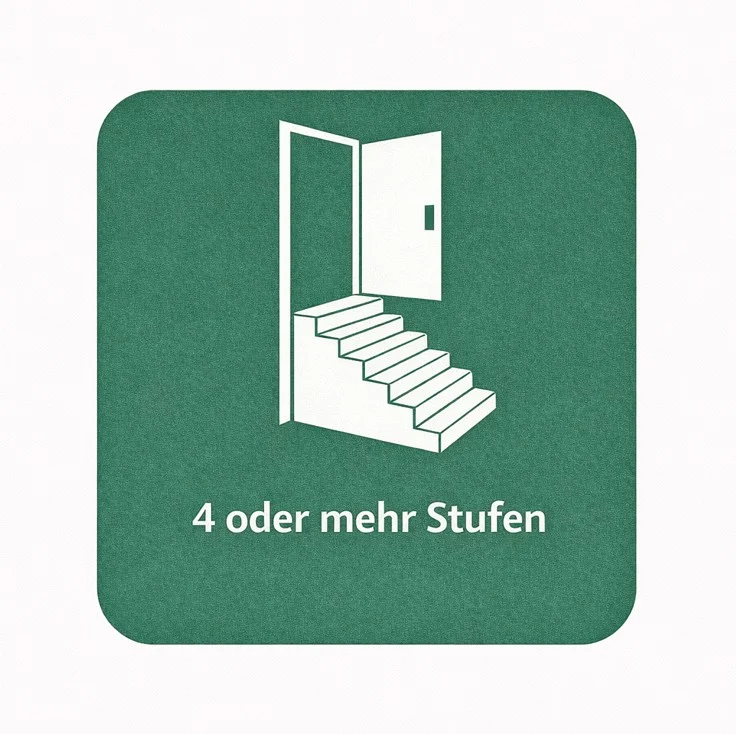 4 oder mehr Stufen