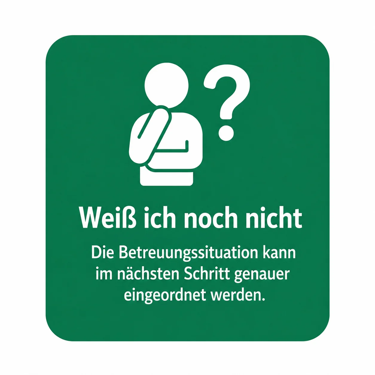 Weiß ich noch nicht