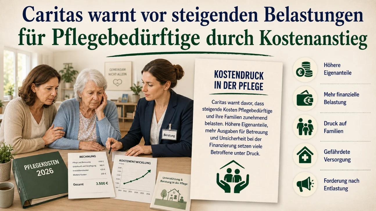 Caritas warnt vor steigenden Belastungen für Pflegebedürftige durch Kostenanstieg