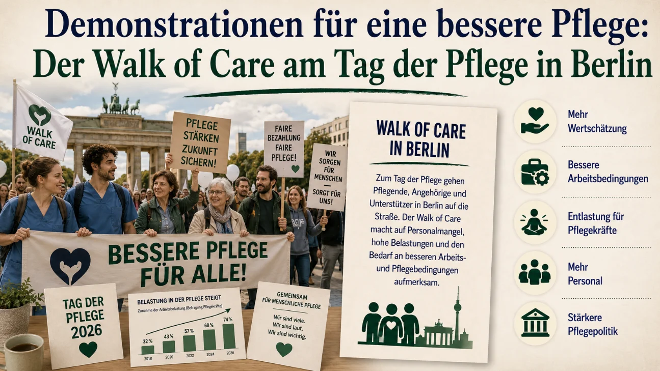 Demonstrationen für eine bessere Pflege: Der Walk of Care am Tag der Pflege in Berlin
