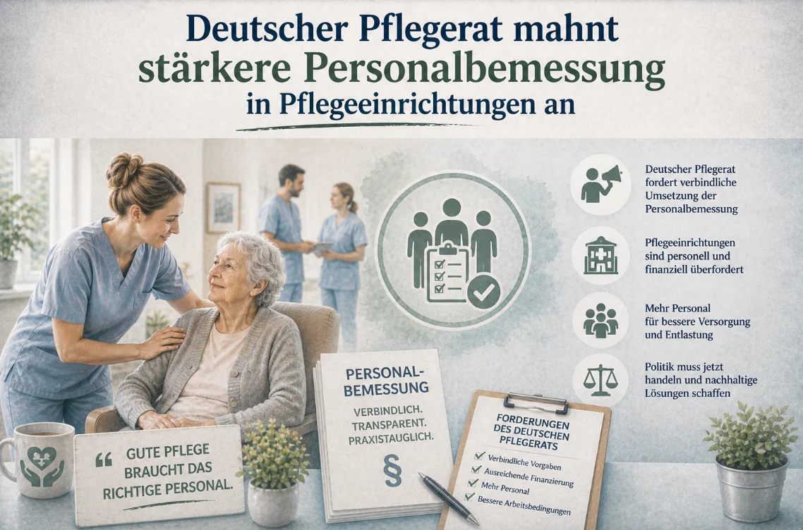 Deutscher Pflegerat mahnt stärkere Personalbemessung in Pflegeeinrichtungen an