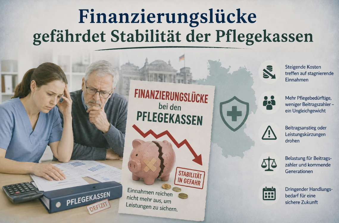 Finanzierungslücke gefährdet Stabilität der Pflegekassen