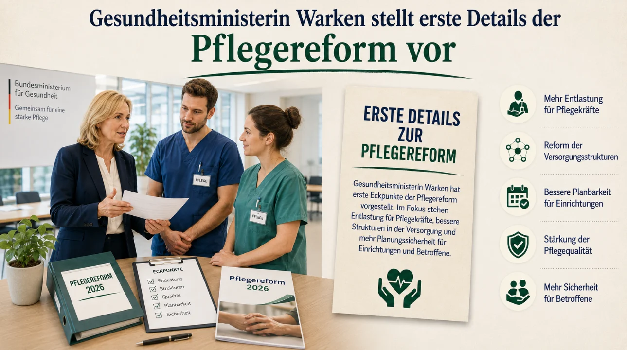 Gesundheitsministerin Warken stellt erste Details der Pflegereform vor