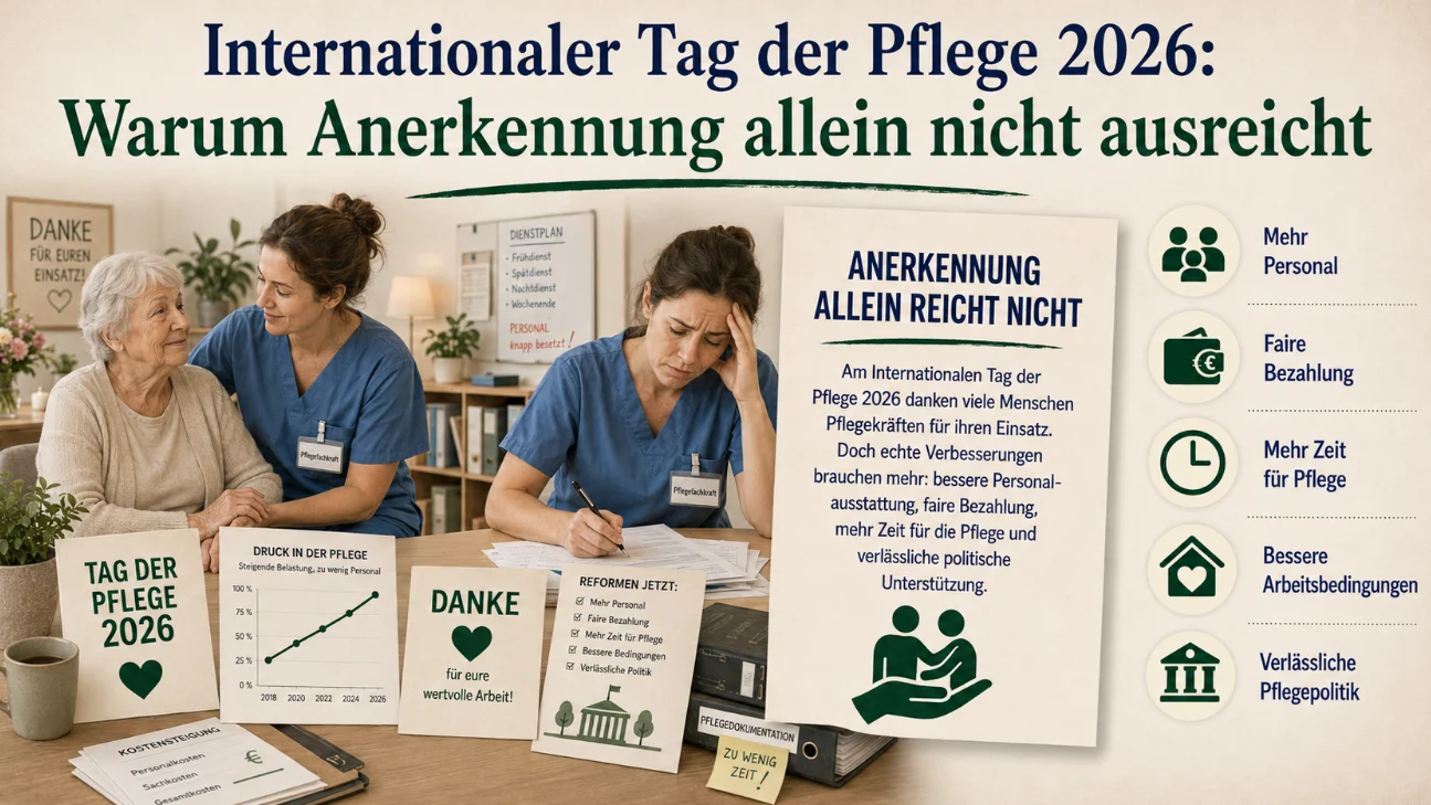Internationaler Tag der Pflege 2026: Warum Anerkennung allein nicht ausreicht