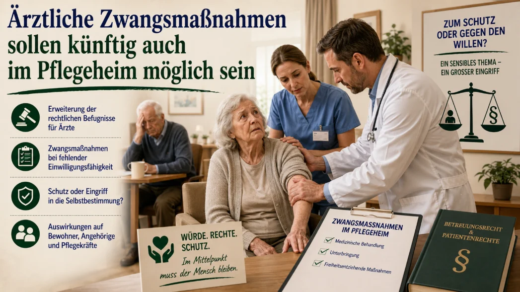 Neue Regelung erlaubt ärztliche Zwangsmaßnahmen in Pflegeheimen