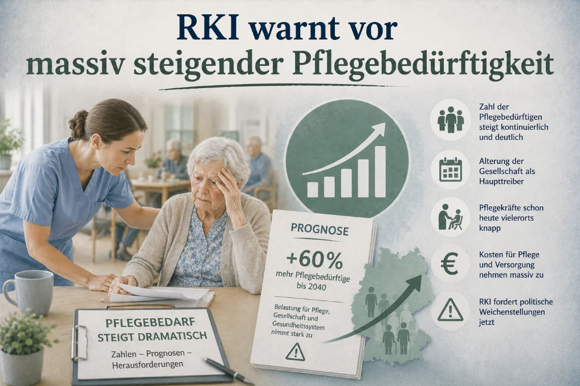 Pflege in Deutschland vor großen Herausforderungen durch steigende Pflegebedürftigkeit