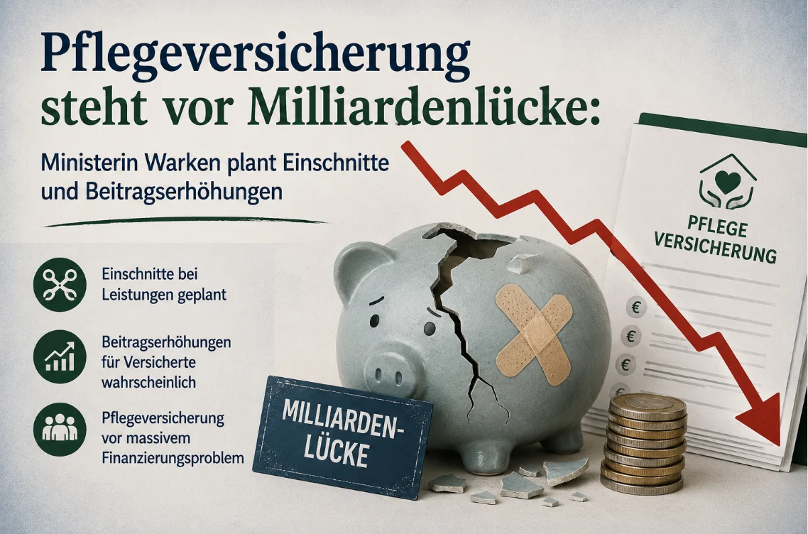 Pflegeversicherung steht vor Milliardenlücke: Ministerin Warken plant Einschnitte und Beitragserhöhungen