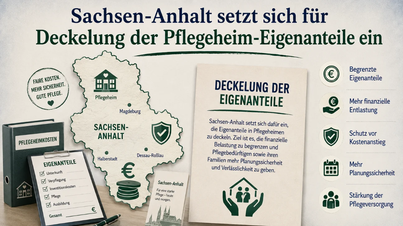 Sachsen-Anhalt setzt sich für Deckelung der Pflegeheim-Eigenanteile ein
