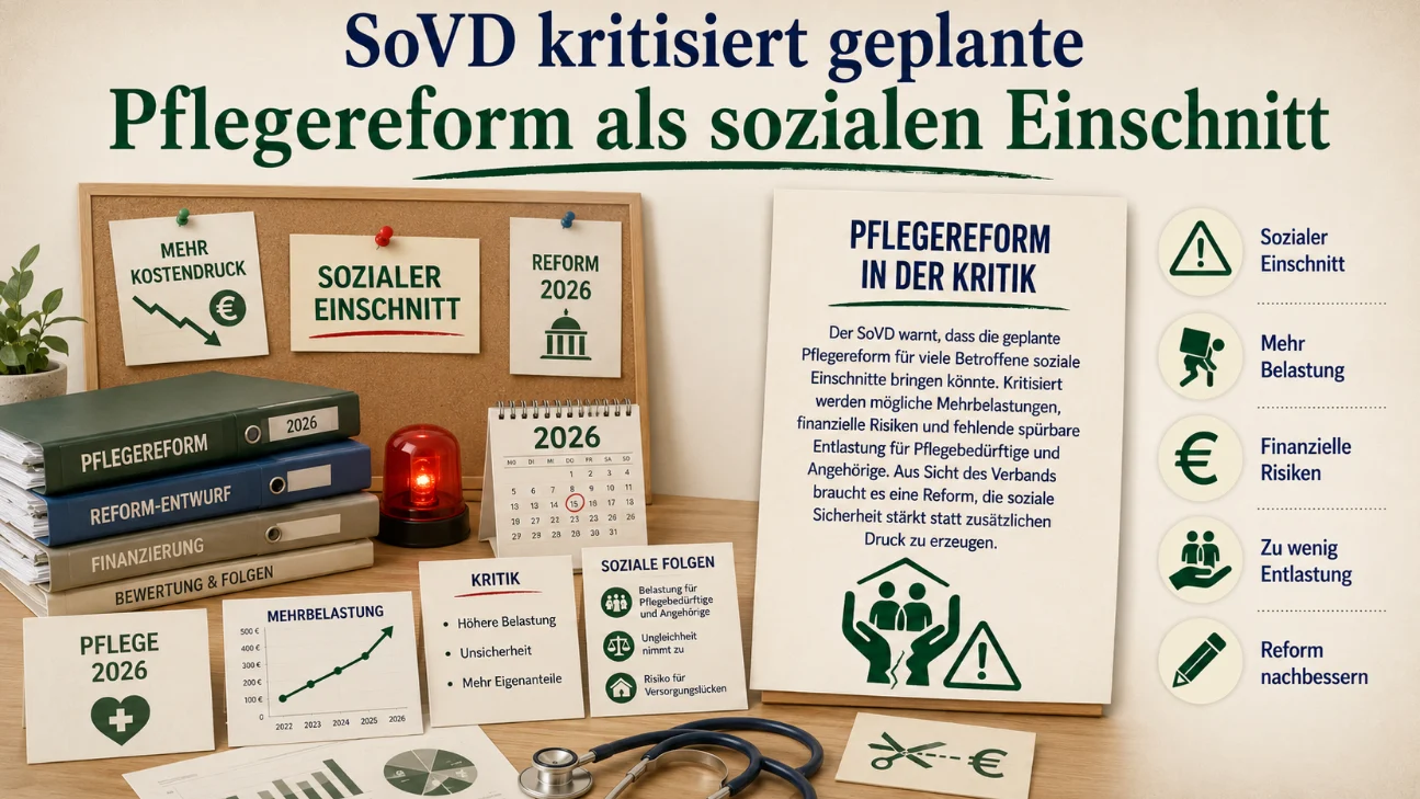 SoVD kritisiert geplante Pflegereform als sozialen Einschnitt