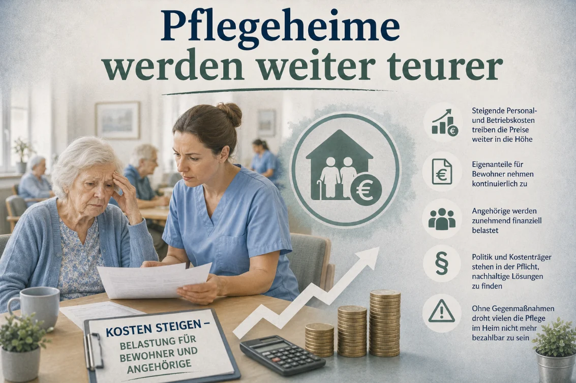 Steigende Kosten in der stationären Pflege stellen Einrichtungen vor Herausforderungen