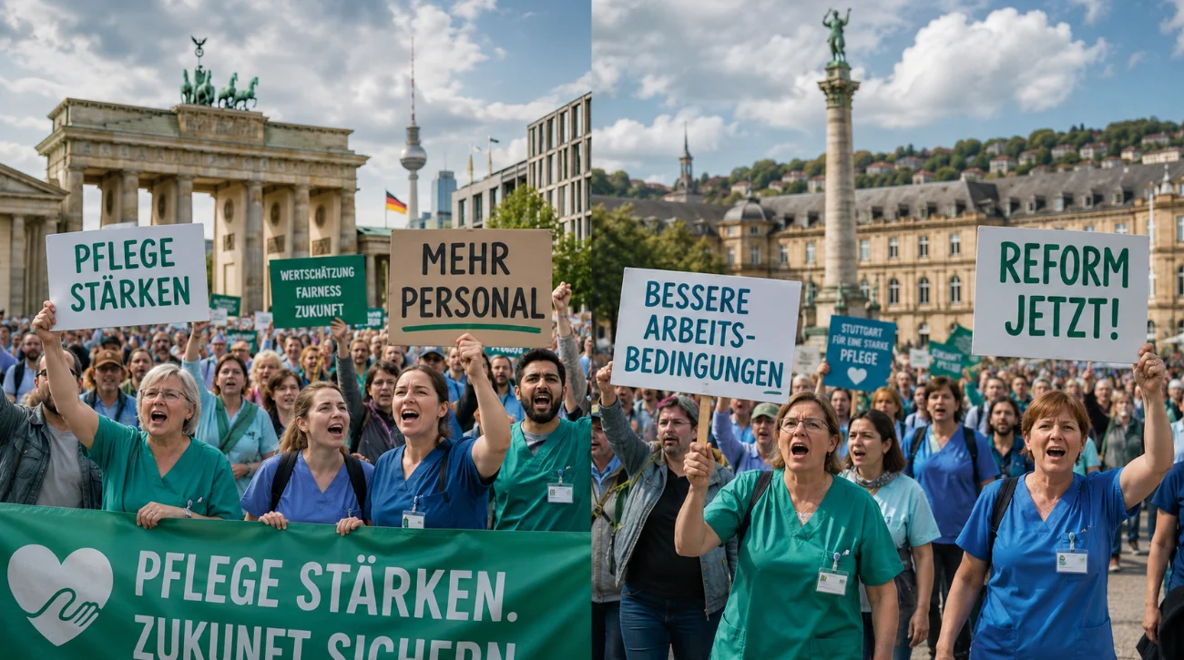 Tag der Pflege 2026: Pflegekräfte protestieren in Berlin und Stuttgart für dringende Reformen