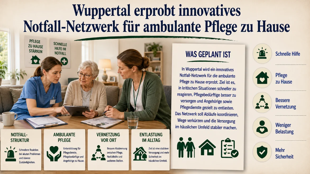 Wuppertal erprobt innovatives Notfall-Netzwerk für ambulante Pflege zu Hause