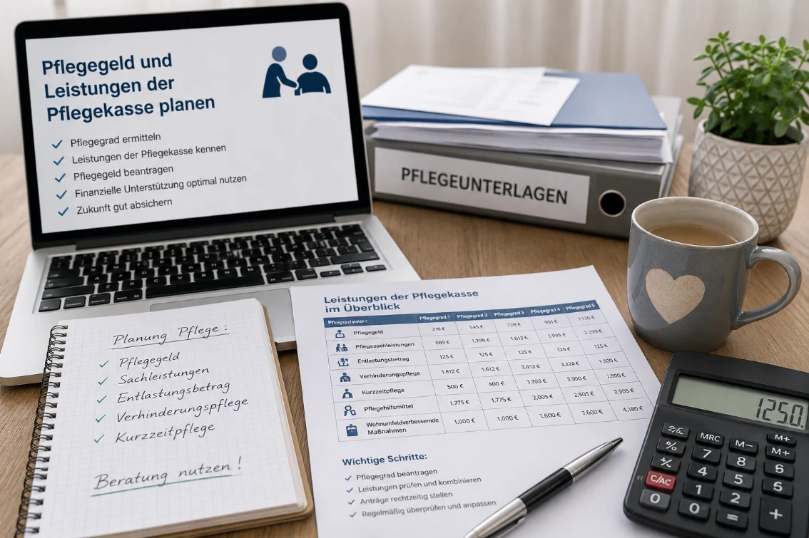 Pflegegeld und Leistungen der Pflegekasse planen