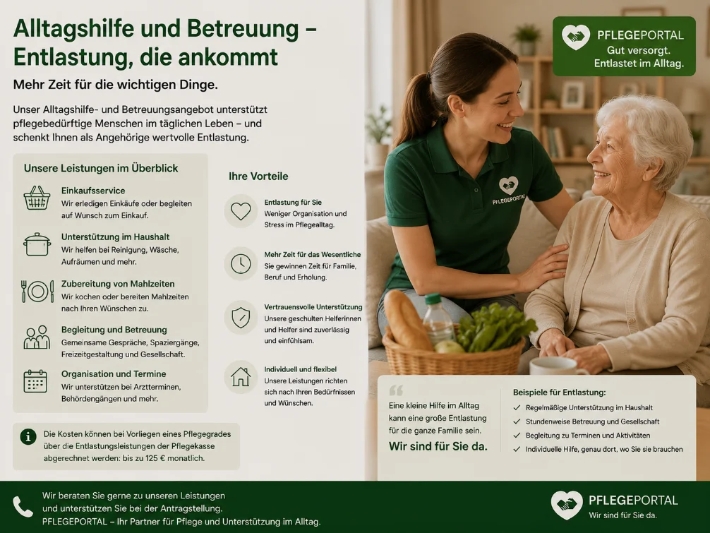 Alltagshilfe und Betreuung zur Entlastung Angehöriger