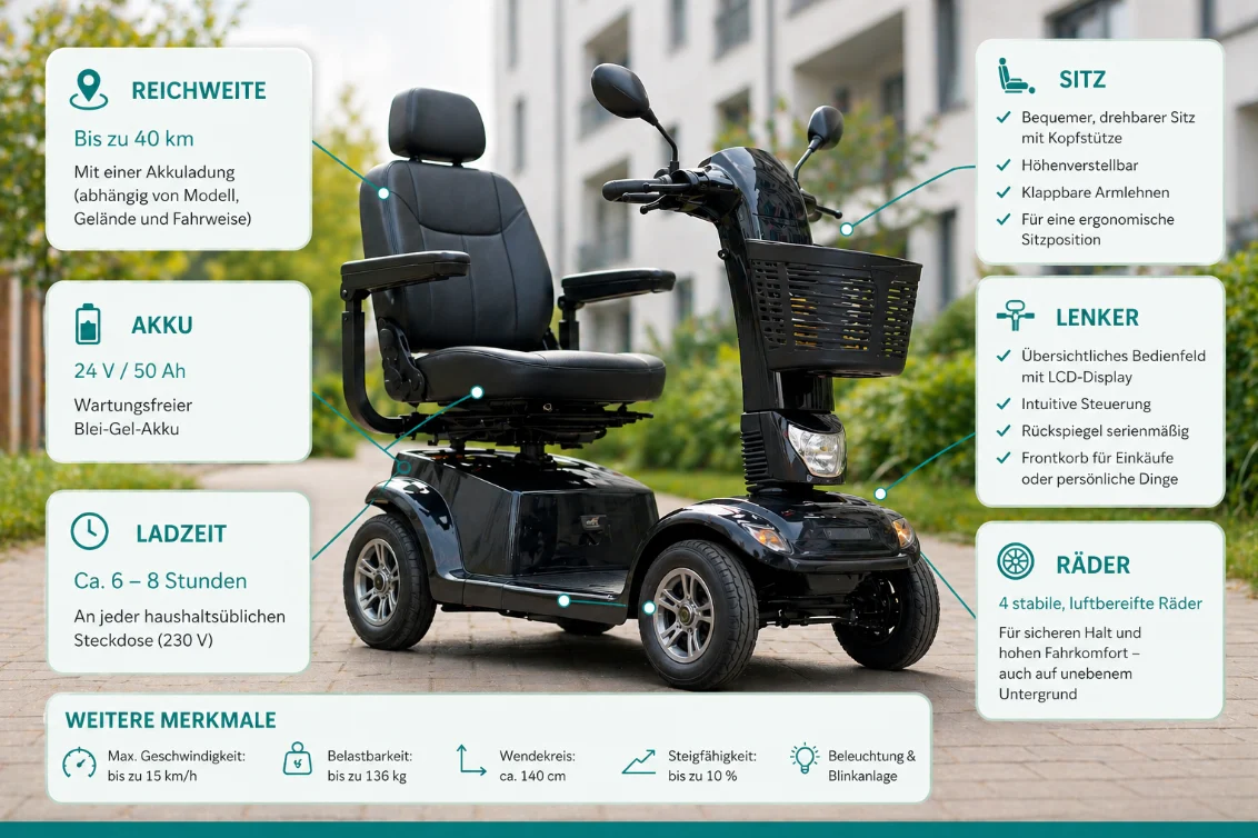 Technische Merkmale eines Elektromobils