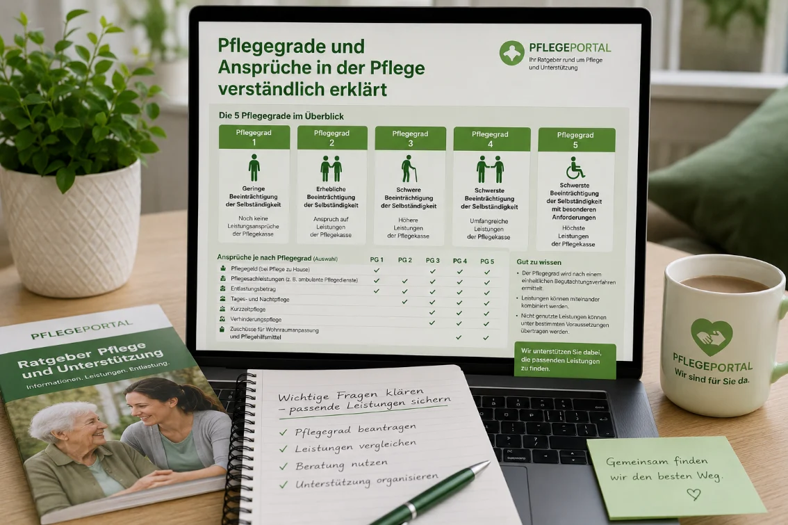 Pflegegrade und Ansprüche in der Pflege verständlich erklärt
