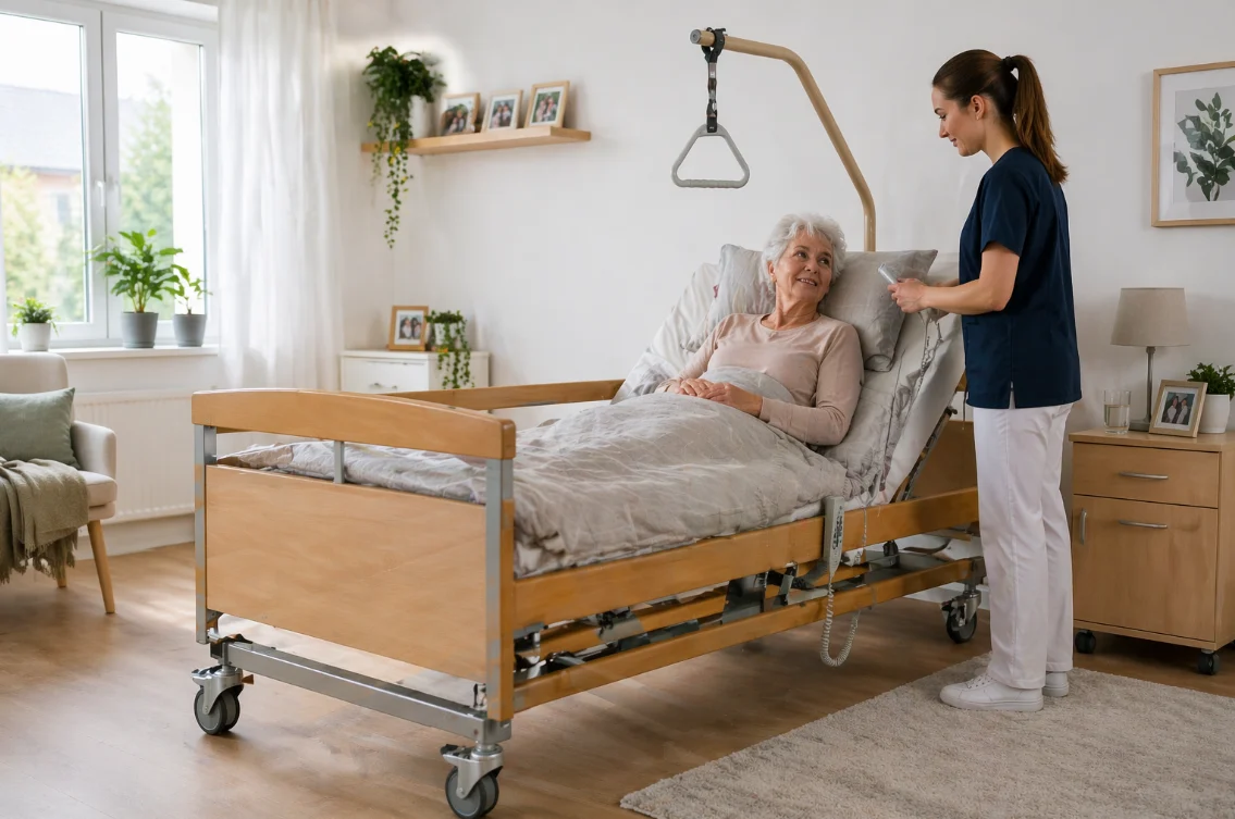 Pflegebett in der häuslichen Pflege