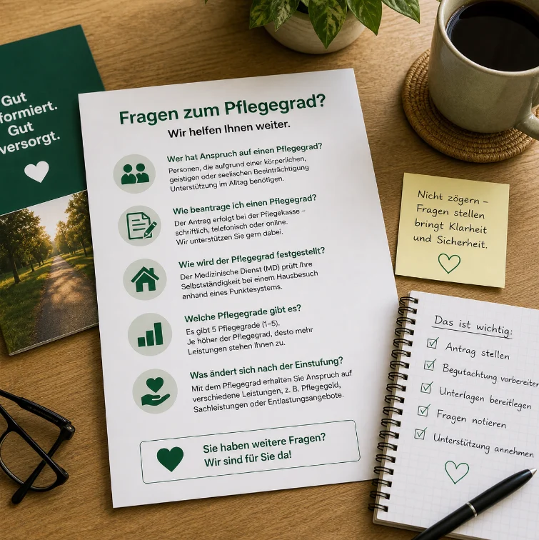 Fragen zum Pflegegrad