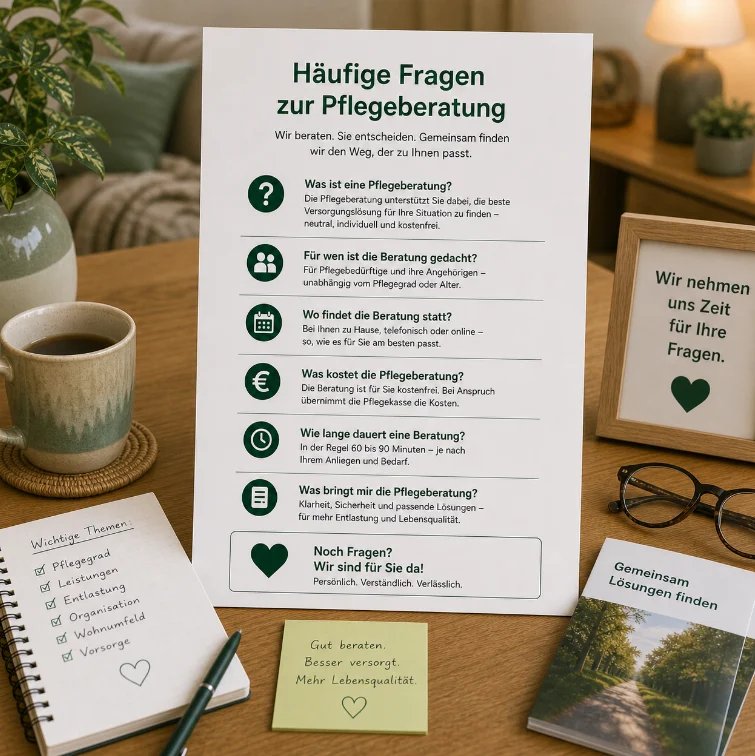 Häufige Fragen zur Pflegeberatung