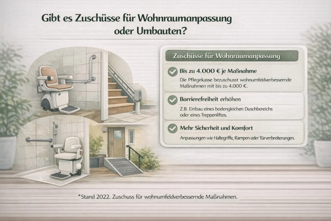 Gibt es Zuschüsse für Wohnraumanpassung oder Umbauten?