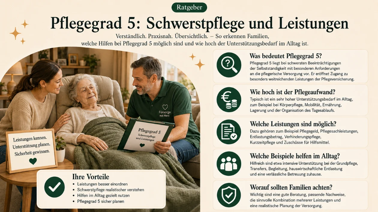 Pflegegrad 5: Schwerstpflege und Leistungen 2026