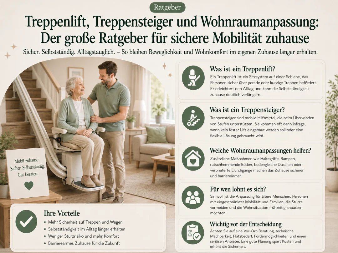 Treppenlift, Treppensteiger und Wohnraumanpassung: Der große Ratgeber für sichere Mobilität zuhause