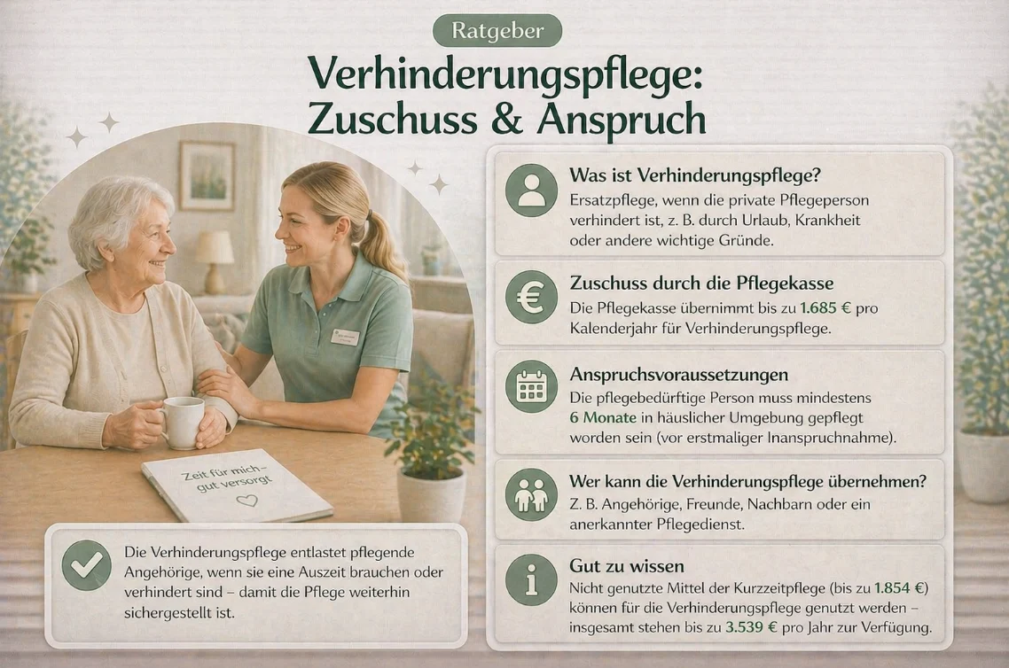 Verhinderungspflege Zuschuss & Anspruch