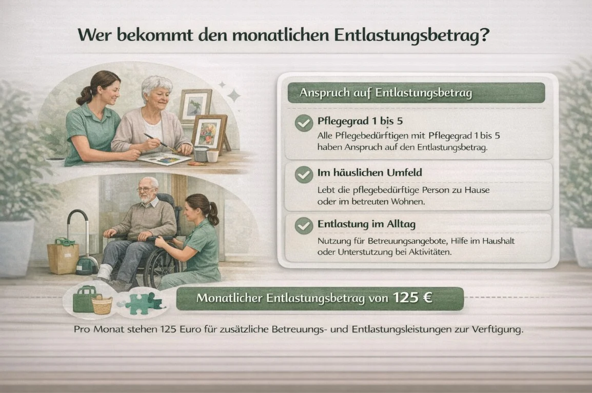 Wer bekommt den monatlichen Entlastungsbetrag?