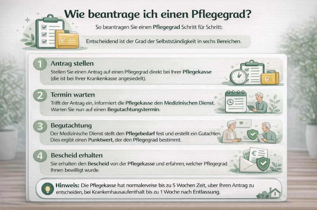 Wie beantrage ich einen Pflegegrad?