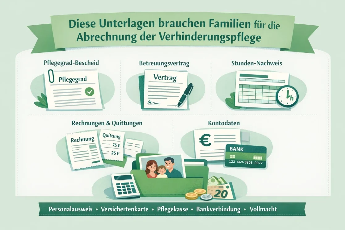 Diese Unterlagen brauchen Familien für die Abrechnung der Verhinderungspflege