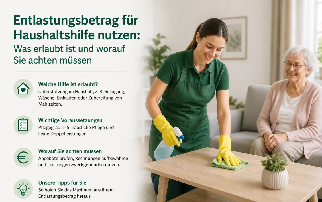 Entlastungsbetrag für Haushaltshilfe nutzen: Was erlaubt ist und worauf Sie achten müssen