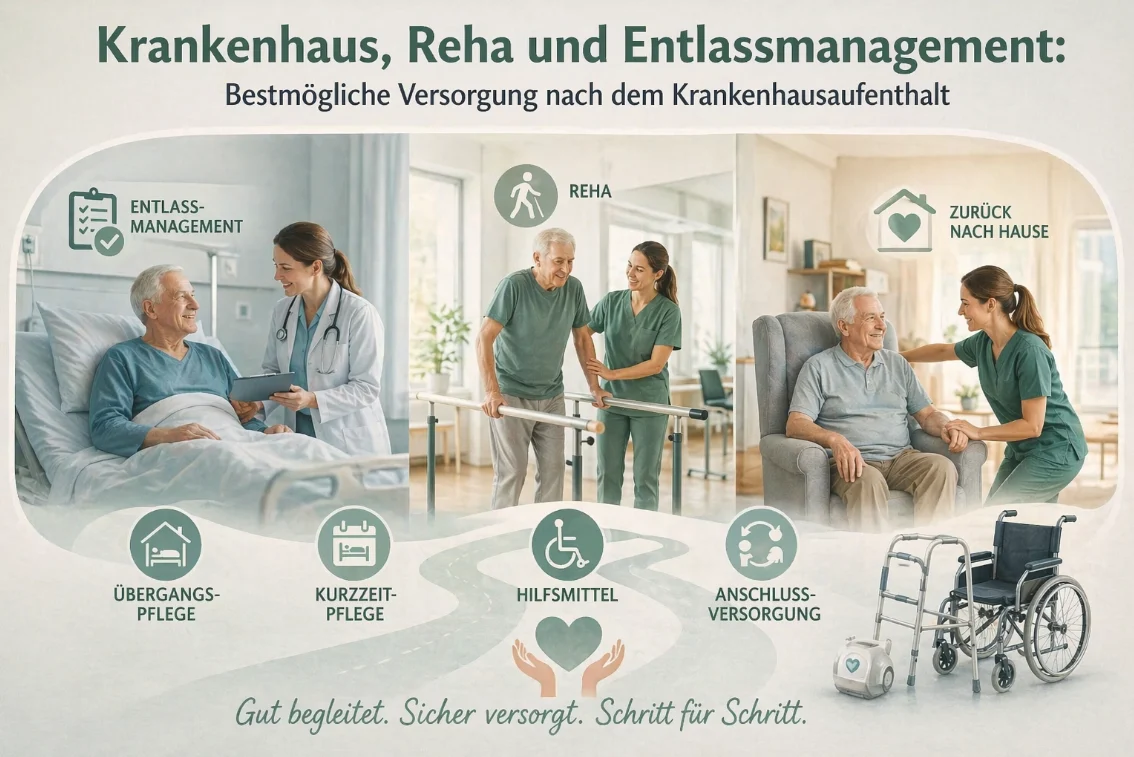 Hilfsmittel direkt nach Entlassung: Was Krankenhaus, Kasse und Angehörige klären müssen