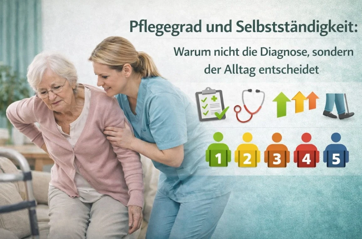 Pflegegrad und Selbstständigkeit: Warum nicht die Diagnose, sondern der Alltag entscheidet