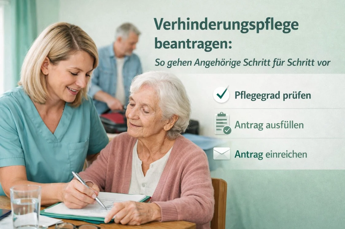 Verhinderungspflege beantragen: So gehen Angehörige Schritt für Schritt vor