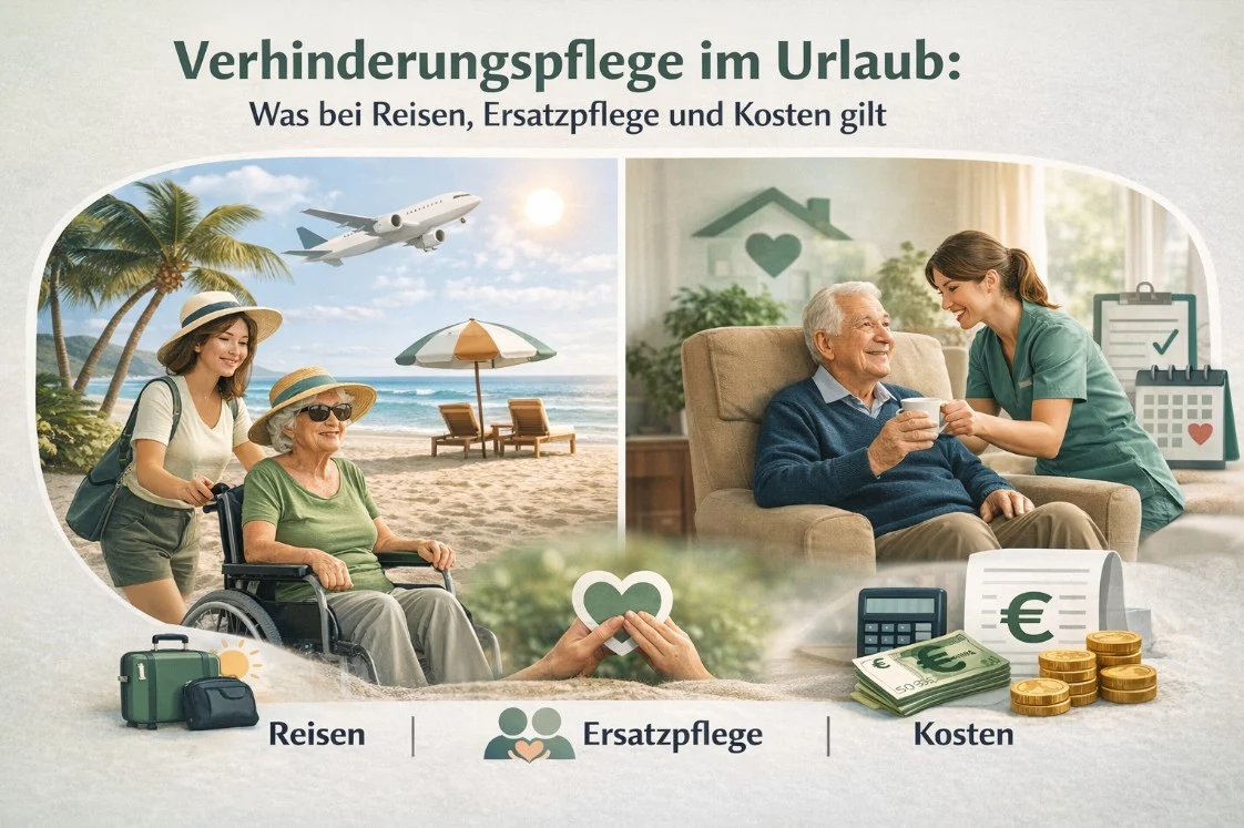 Verhinderungspflege im Urlaub: Was bei Reisen, Ersatzpflege und Kosten gilt