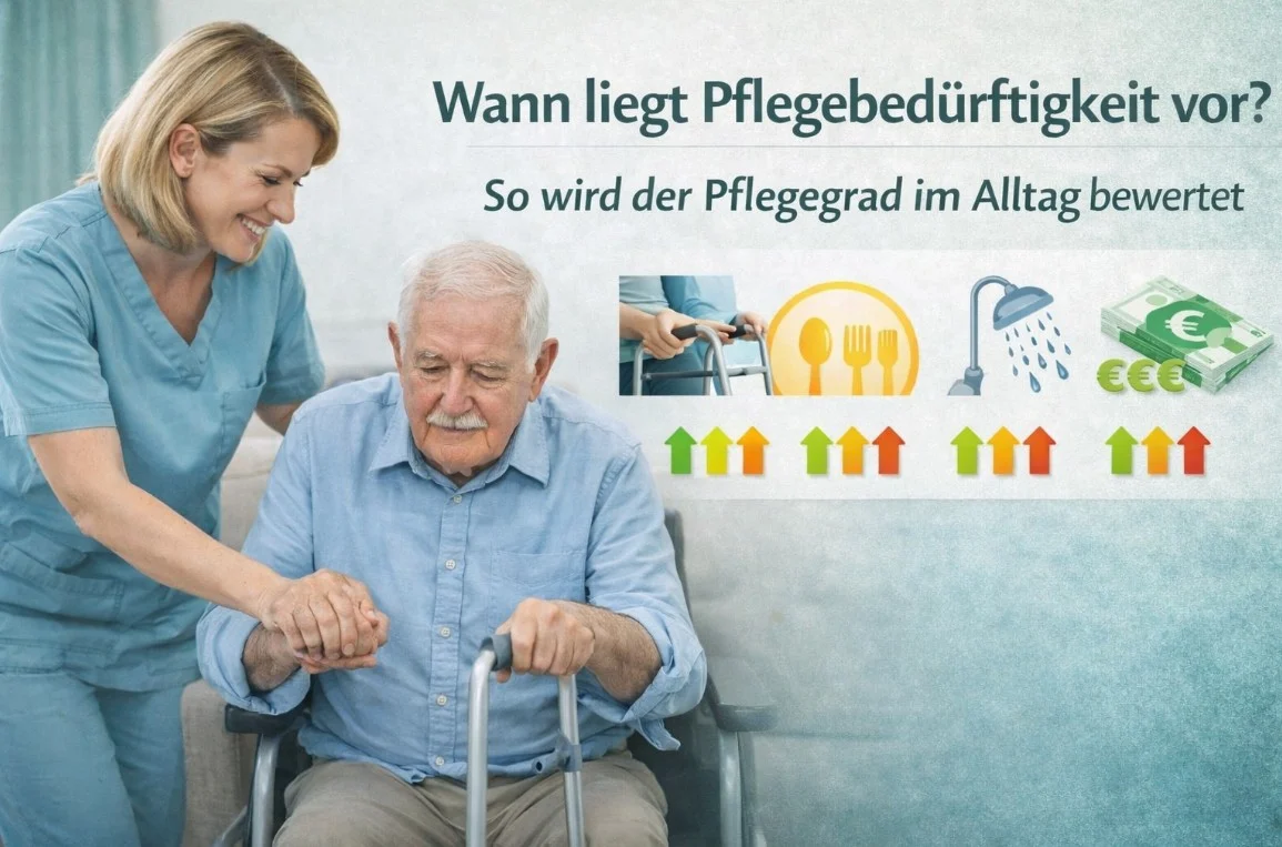 Wann liegt Pflegebedürftigkeit vor? So wird der Pflegegrad im Alltag bewertet